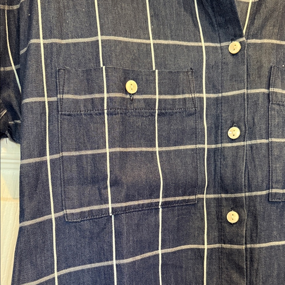 Max Studio Denim Chambray Collared - image 5